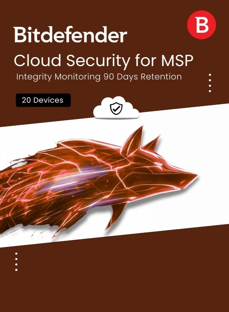 Bitdefender Cloud Security for MSP – Integrity Monitoring 90 Days Retention 20 Devices  for 1 Year | Digital License | SAME DAY DELIVERY